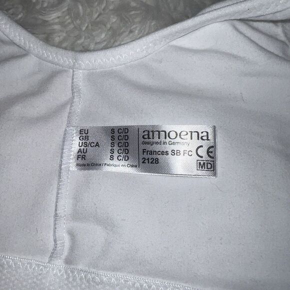 Amoena S C/D Frances SB Soft Cup Cotton Leisure Bra Front Close #2128 - Picture 5 of 5